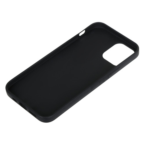 Чехол (клип-кейс) BORASCO Silicone Case, для Apple iPhone 12/12 Pro, черный (матовый) [39169]