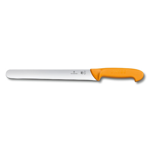 Нож кухонный Victorinox Swibo, 250мм, заточка прямая, стальной, желтый [5.8441.25]