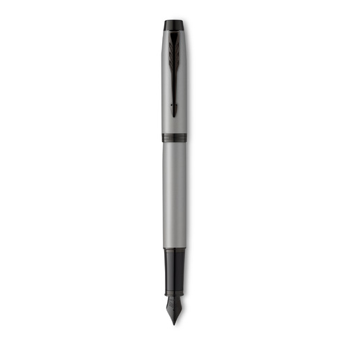 Ручка перьев. Parker IM Achromatic F317 (2127619) серый мат. F сталь нержавеющая подар.кор.