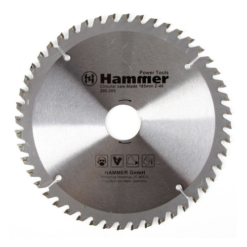 Пильный диск Hammer 205-205 CSB PL, по ламинату, ДСП, 185мм, 30мм, 1шт [30676]