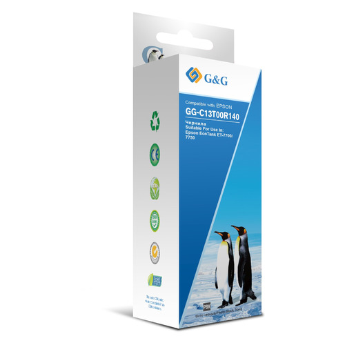 Чернила G&G GG-C13T00R140, для Epson, 70мл, черный