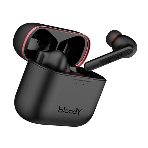 Гарнитура A4TECH Bloody, M90, вкладыши, черный/красный [m90 black + red]