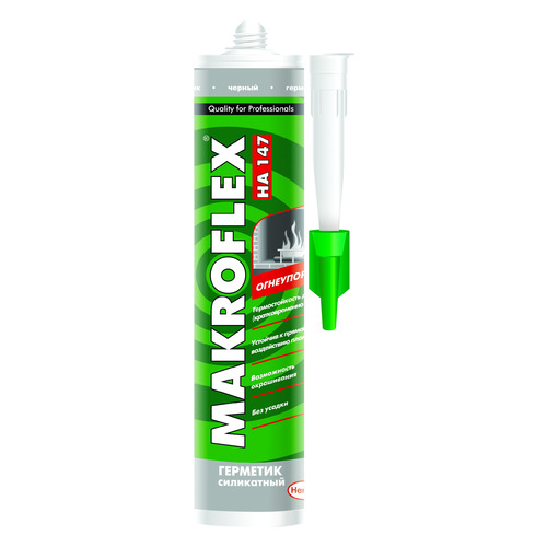Герметик Makroflex HA147 (1327282) 300мл термостойкий черный