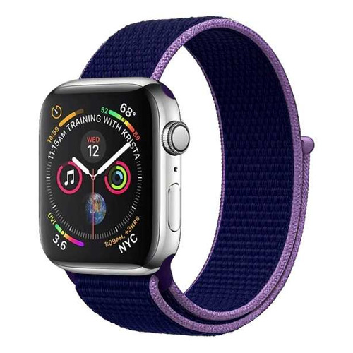 Ремешок DF iNylonBand-02 для Apple Watch Series 3/4/5/6/SE, синий