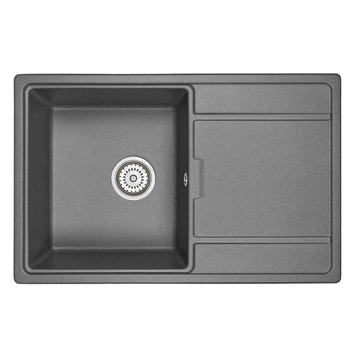 Кухонная мойка GRANULA 7804, кварц, 50см х 78см, графит [gr-7804]