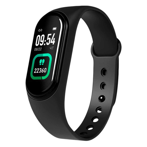 Смарт-браслет GEOZON Heart Rate, 0.96, черный / черный [g-sm09blk]