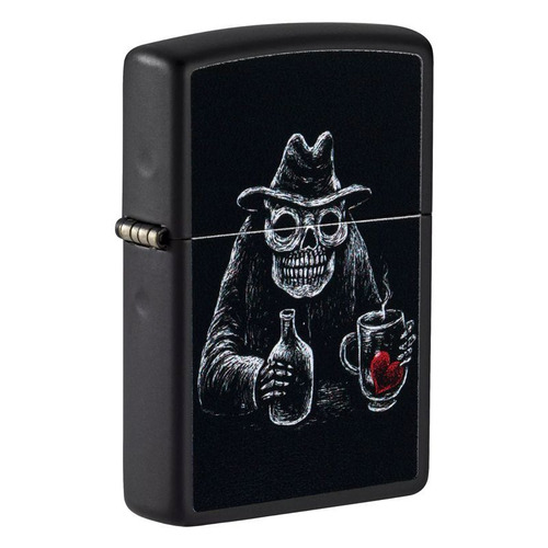 Зажигалка Zippo Bar Skull Design 49254 латунь/сталь черный матовый