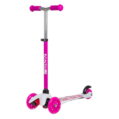 Самокат NOVATRACK Disco-kids Print, детский, 3-колесный, розовый/белый [120h.discokids.swpn20]