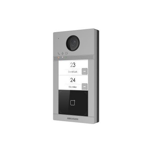 Видеопанель Hikvision DS-KV8213-WME1/Flush, цветная, накладная, серебристый