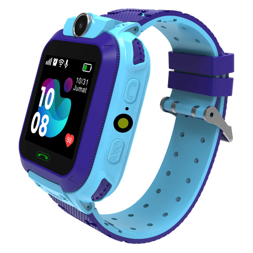   Ситилинк Смарт-часы Smarterra SmartLife Kids, 54мм, 1.44, голубой / фиолетовый [sm-slkb]