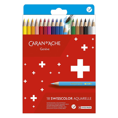 Карандаши Carandache 1285.818 1285.818, шестигранный, дерево, 2.8мм, коробка европодвес, 18шт