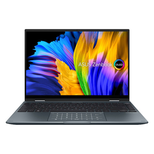 Ноутбук-трансформер ASUS Zenbook 14 Flip OLED UP5401EA-KN034T, 14, Intel Core i5 1135G7 2.4ГГц, 16ГБ, 1ТБ SSD, Intel Iris Xe graphics , Windows 10 Home, 90NB0V41-M00670, серый