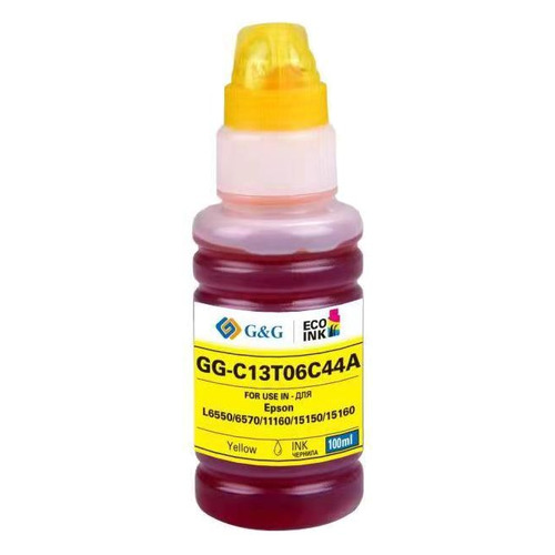 Чернила G&G GG-C13T06C44A №112, для Epson, 100мл, желтый