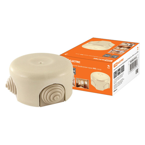 Коробка Tdm Electric Фарфоровая (SQ2802-0012) распаяч. 4x бежевый (упак.:1шт)