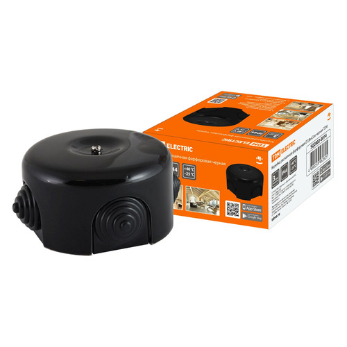 Коробка Tdm Electric Фарфоровая (SQ2802-0014) распаяч. 4x черный