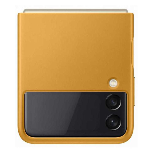 Чехол (клип-кейс) Samsung Leather Cover, для Samsung Galaxy Z Flip3, горчичный [ef-vf711lyegru]