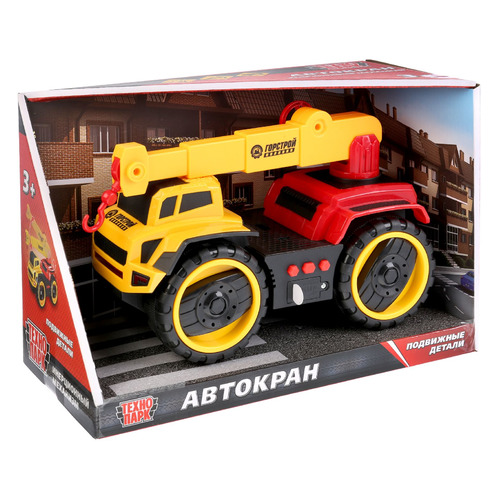 Игрушка Технопарк Автокран, строительная техника [a6677-4r]