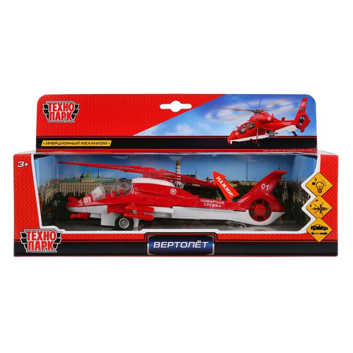 Игрушка Технопарк Вертолет, пожарная служба [ct10-036-1]