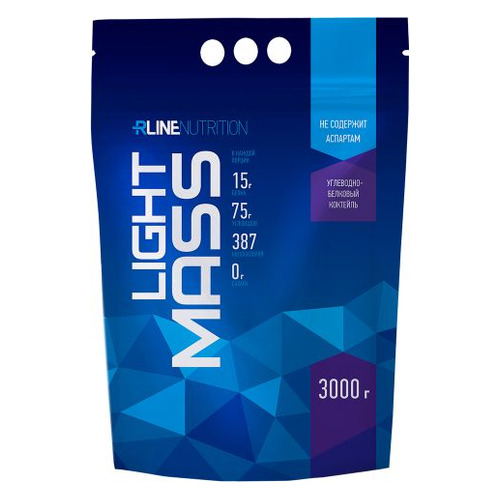 Гейнер RLINE Light Mass, 1, порошок, 3кг, банан