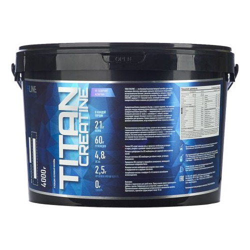  Гейнер RLINE Titan creatine, 1, порошок, 4кг, ваниль