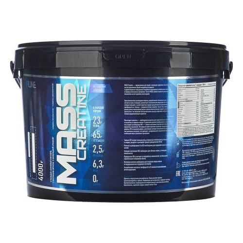  Гейнер RLINE Mass+Creatine, 1, порошок, 4кг, банан