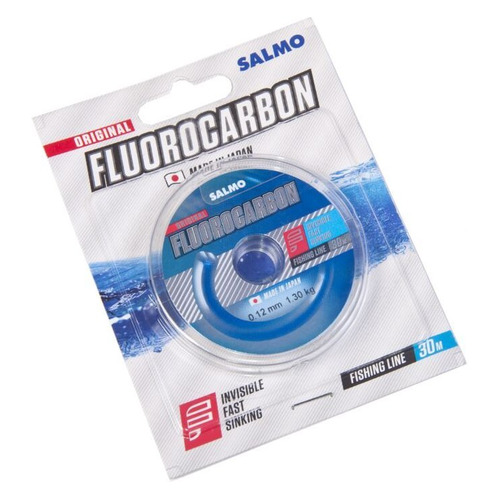 Леска SALMO Fluorocarbon, монофильная, 0.12мм, 30м, 1.3кг, прозрачный [4508-012]