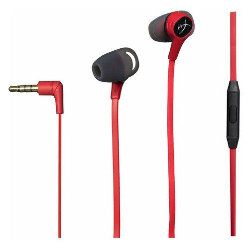 Гарнитура игровая HYPERX Cloud Earbuds, для компьютера/мобильных устройств, вкладыши, красный / черный [4p5j5aa]