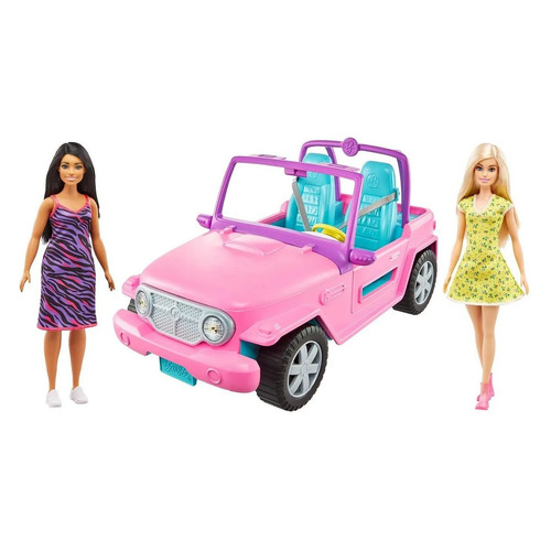 Игровой набор Barbie Барби с подругой на машине джипе [gvk02]