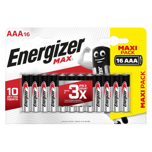 AAA Батарейка Energizer Max, 16 шт.