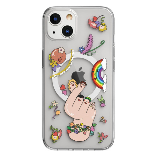 Чехол (клип-кейс) SwitchEasy MagLamour Finger Heart, для Apple iPhone 13, разноцветный [me-103-208-276-206]