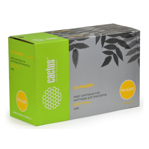 Картридж Cactus CS-PH6280YR, 106R01402, желтый / CS-PH6280YR