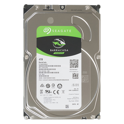 Жесткий диск Seagate Barracuda ST4000DM004, 4ТБ, HDD, SATA III, 3.5