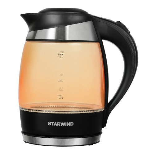 Чайники электрические Чайник электрический StarWind SKG2212, 2200Вт, оранжевый и черный