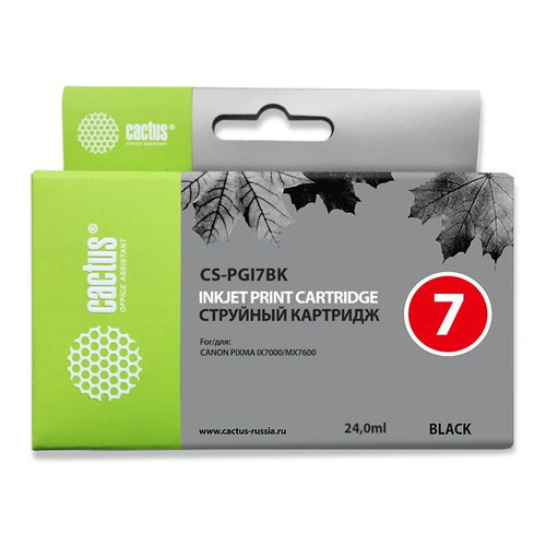 Картридж Cactus CS-PGI7BK, черный / CS-PGI7BK