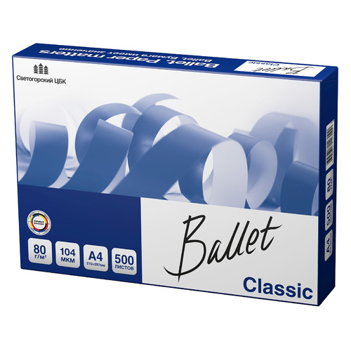   Ситилинк Бумага SYLVAMO Ballet Classic, A4, 80г/м2, 500л, для лазерной печати, белый, покрытие матовое / матовое 5 шт./кор.