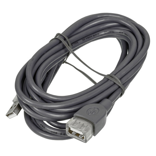 Кабель-удлинитель USB2.0 HAMA H-45040, USB A(m) - USB A(f), 3м, серый [00045040]