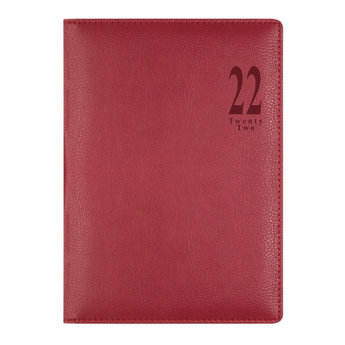 Ежедневник Letts MILANO, A5, белые страницы, красный