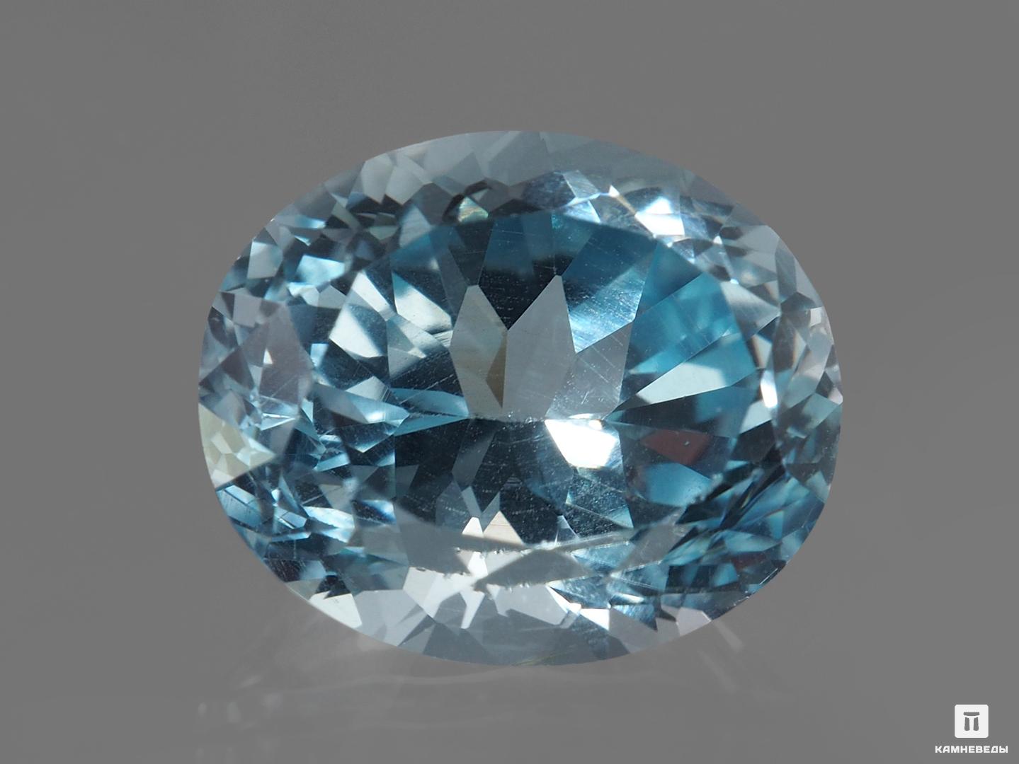  Топаз голубой, огранка 12х10х8 мм (7,5 ct)