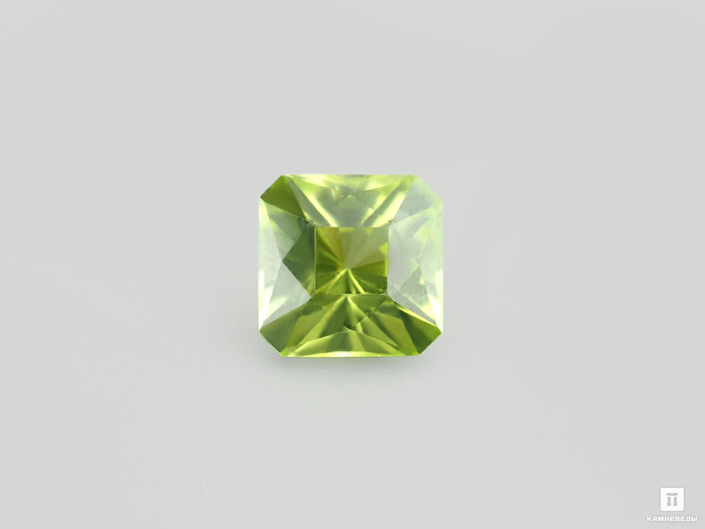 Хризолит (оливин), огранка 6х6х4 мм (1,2 ct)