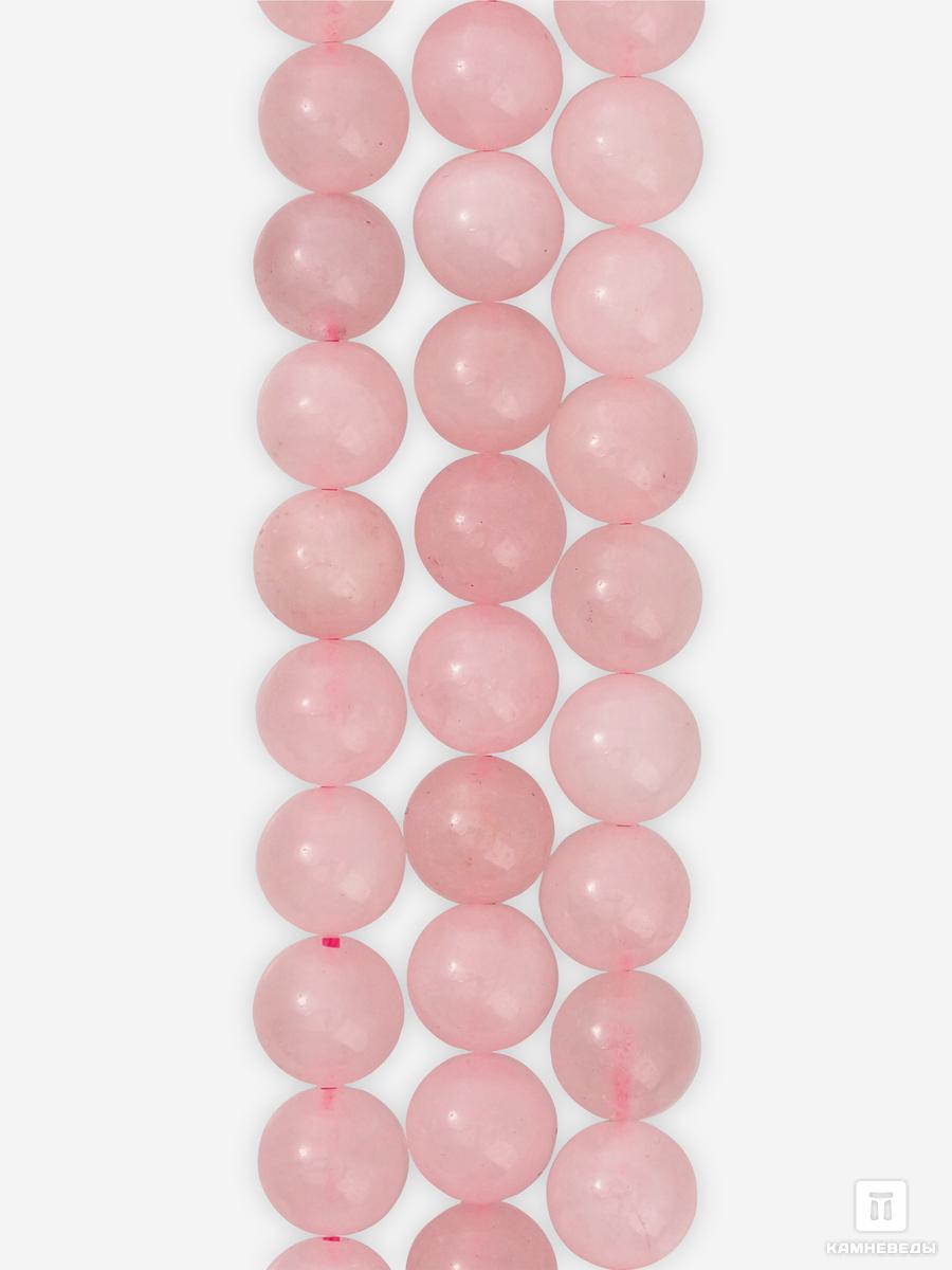 Бусины из камней Бусины из розового кварца, 36-40 шт. на нитке, 10-11 мм