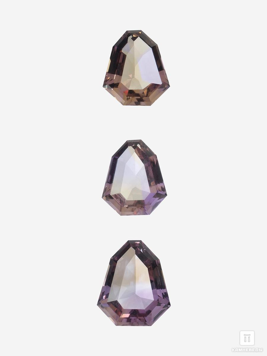   Камневеды Комплект огранки аметрина из 3 камней (29,1 ct)