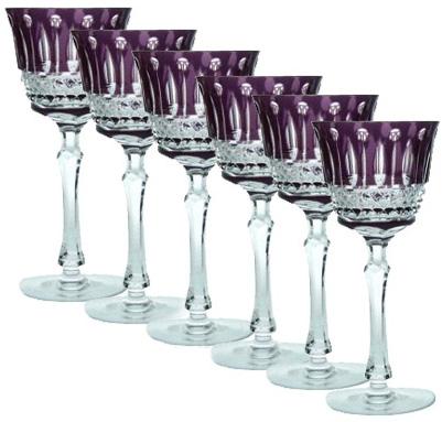 Бокалы для дижестива Ajka Crystal St. Louis Amethyst набор рюмок для ликера 70 мл