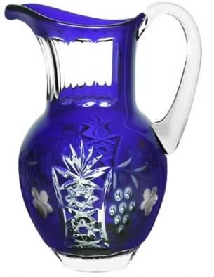 Ajka Crystal Grape Cobalt blue кувшин 1200 мл