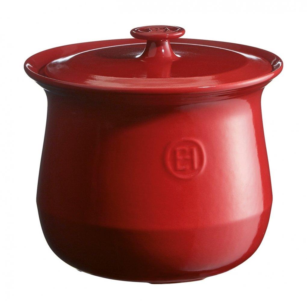   KitchenPlace Emile Henry, Кастрюля глубокая 4 л для супа 22.5 см, цвет гранат