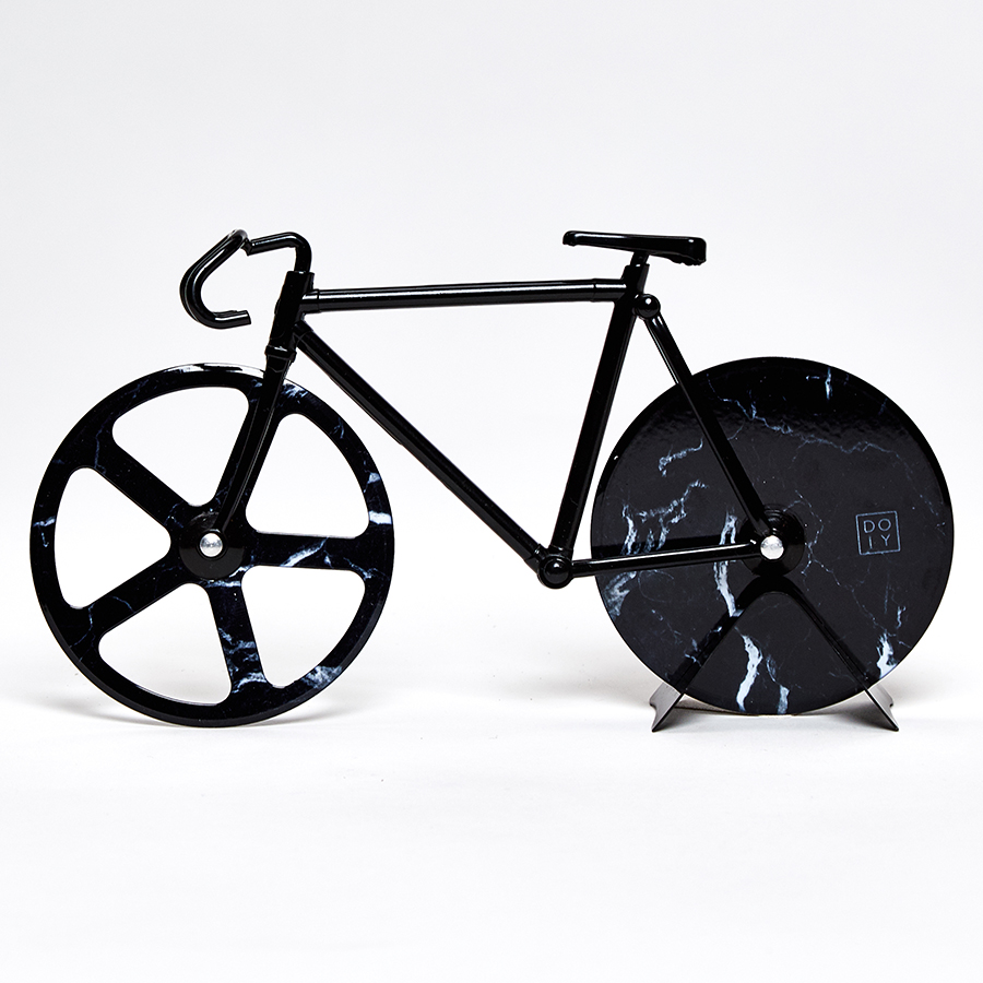 Doiy Нож для пиццы из нержавеющей стали The Fixie черный мрамор
