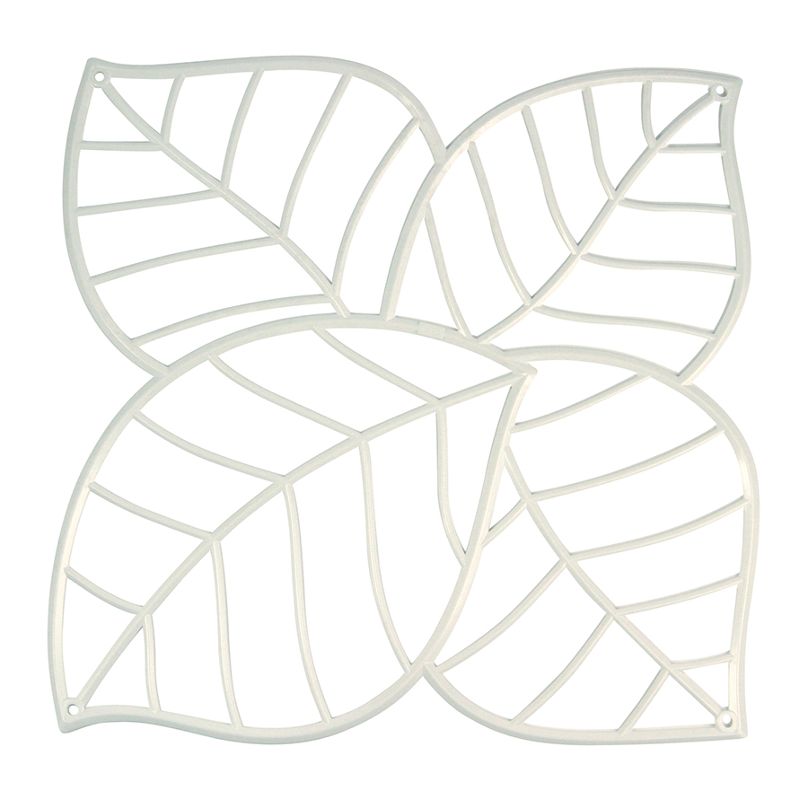  KitchenPlace Koziol Набор из 4 декоративных элементов leaf белый