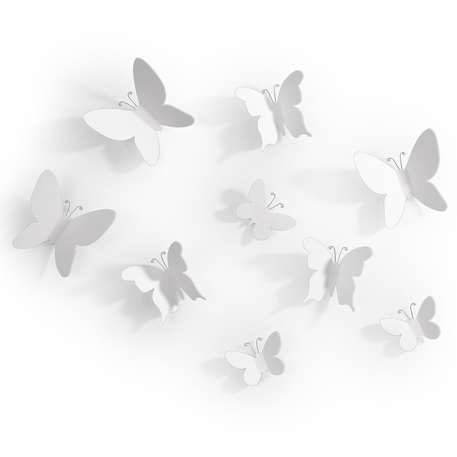  Umbra Декор для стен Mariposa 9 элементов белый