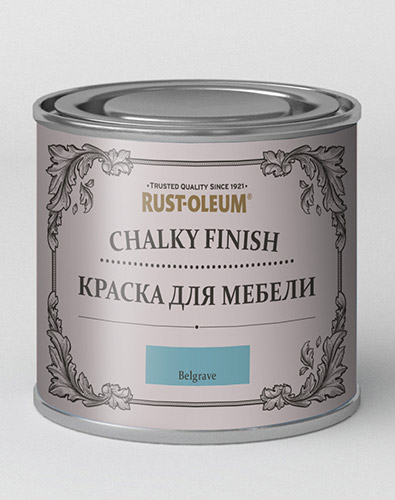 Краска для мебели ультраматовая Rust-oleum Chalky банка 125 мл, цвет белгравия