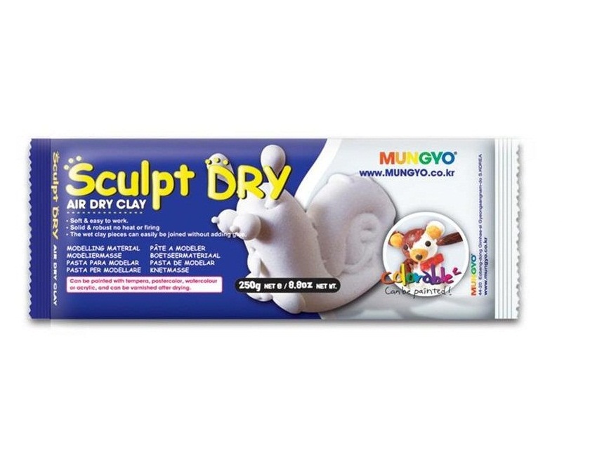 Глина для моделирования Mungyo Sculpt Dry 250 г белая