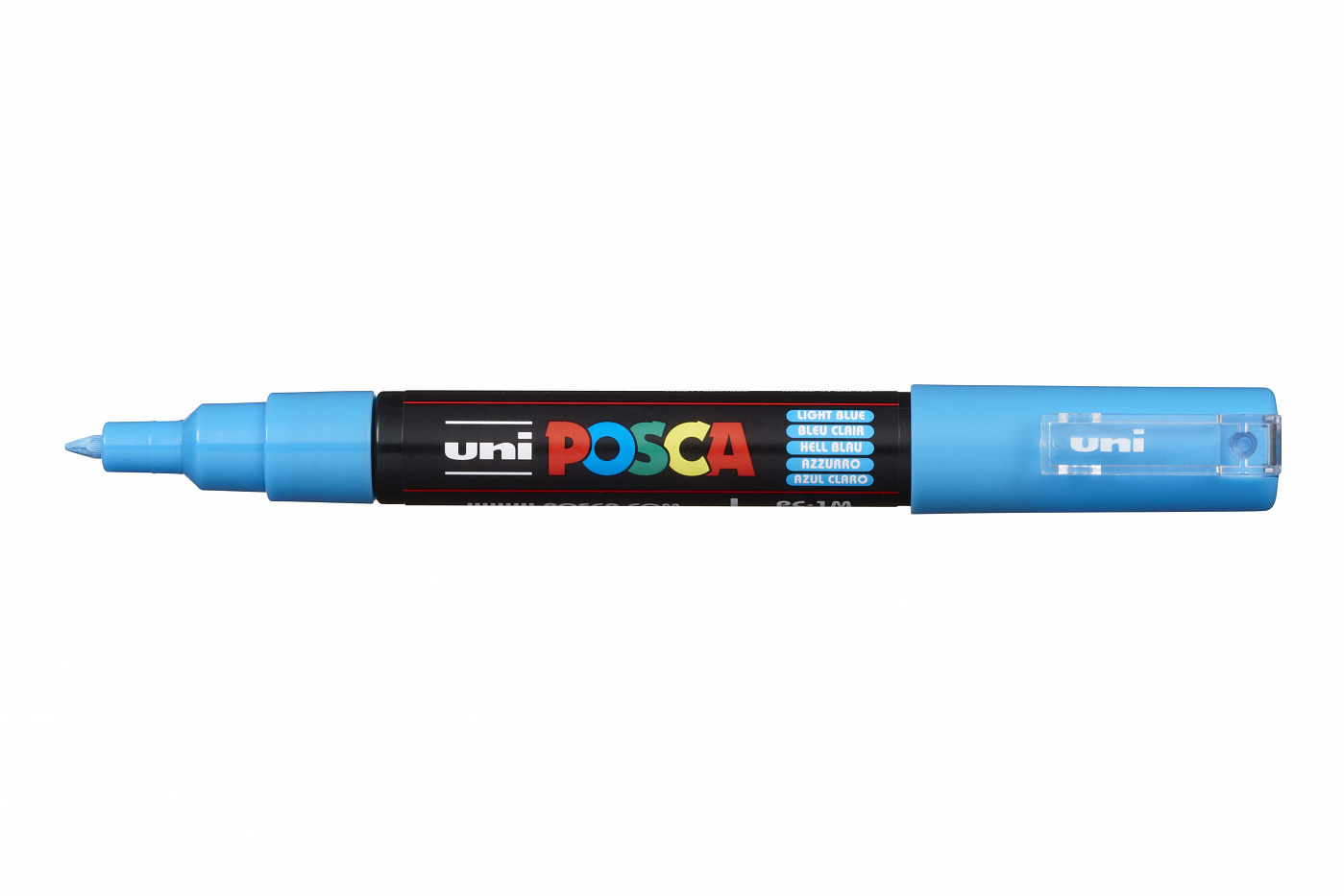 Маркер UNI POSCA PC-1M, 0,7 мм, наконечник пулевидный, цвет голубой